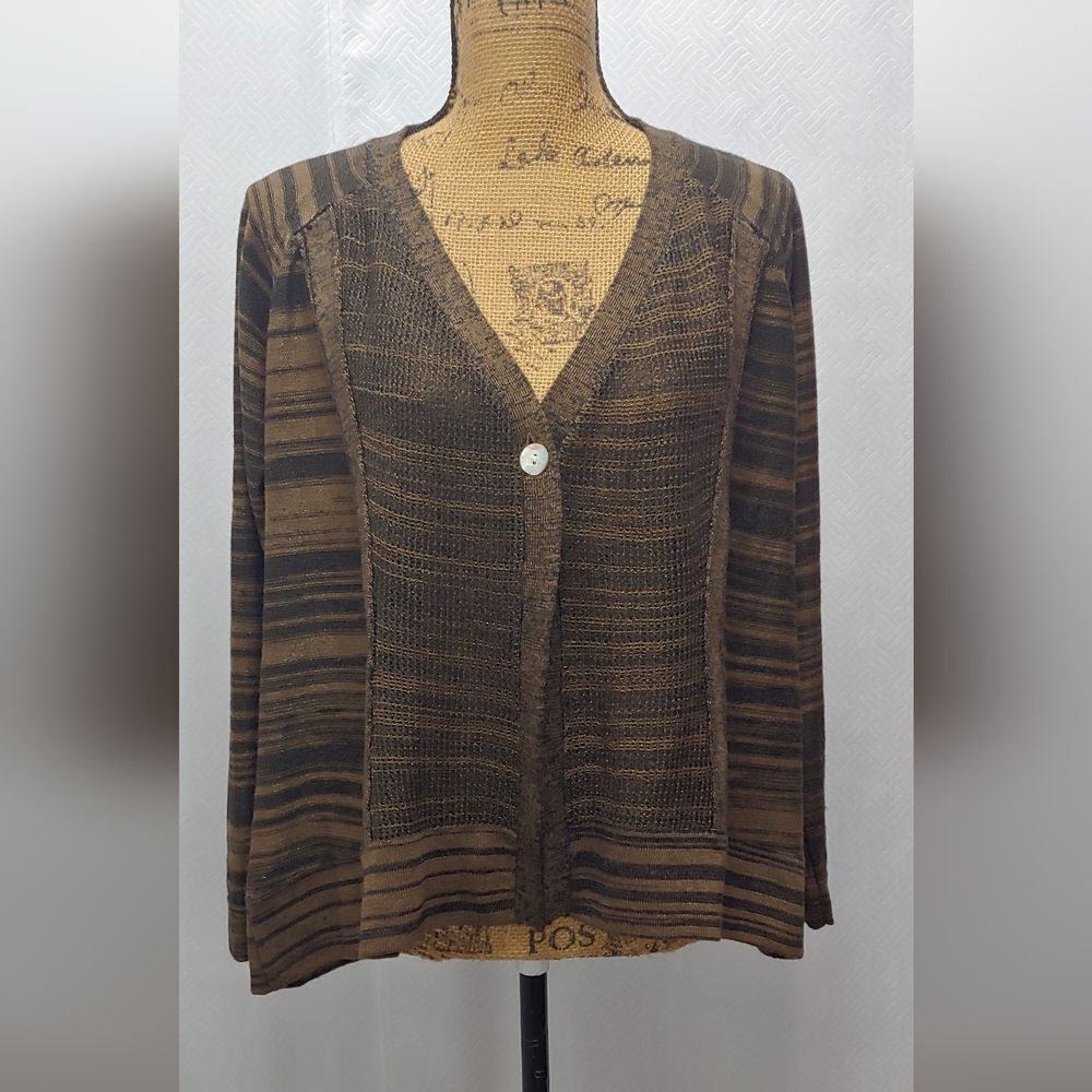 Curio Long Sleeve One Button Cardigan Sz L